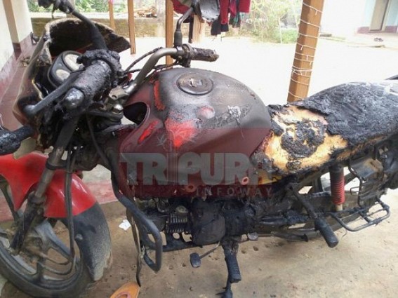 BJP worker's bike burnt at Khayerpur
